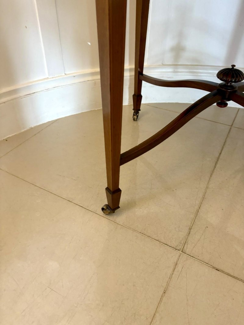 Antique Edwardian Satinwood-Inlaid Centre/Lamp Table